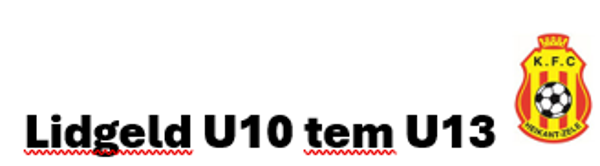 Lidgeld U10 tem U13