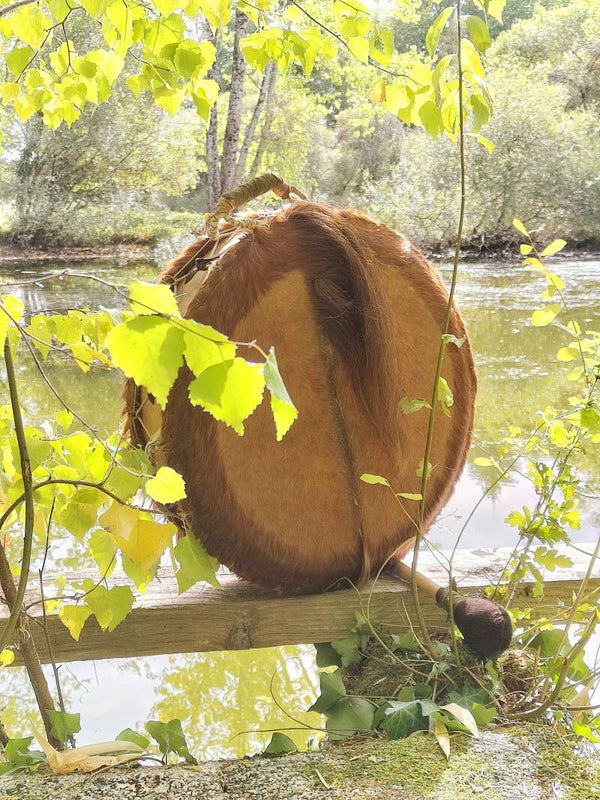 Double headed horse drum