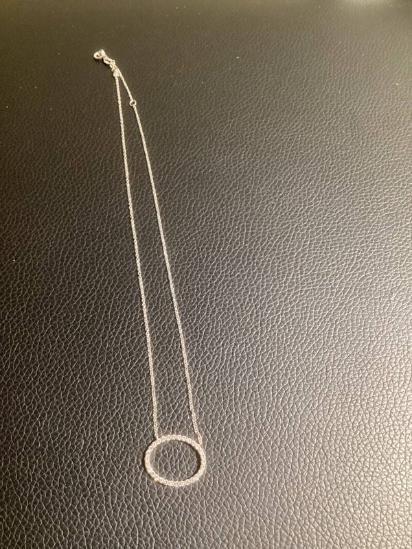 Sterling Silver & Round Diamonique Necklace