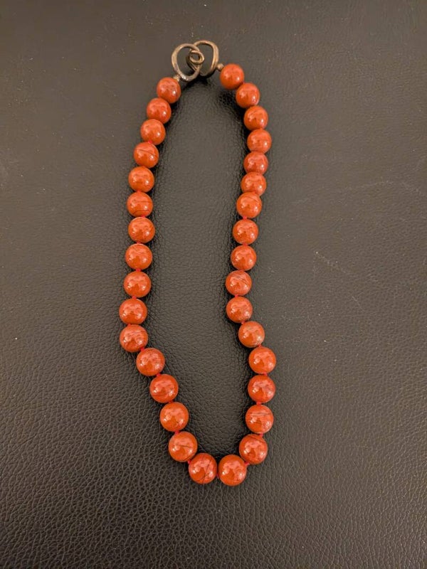 Sun-Kissed Style: The Large Orange Beaded Necklace