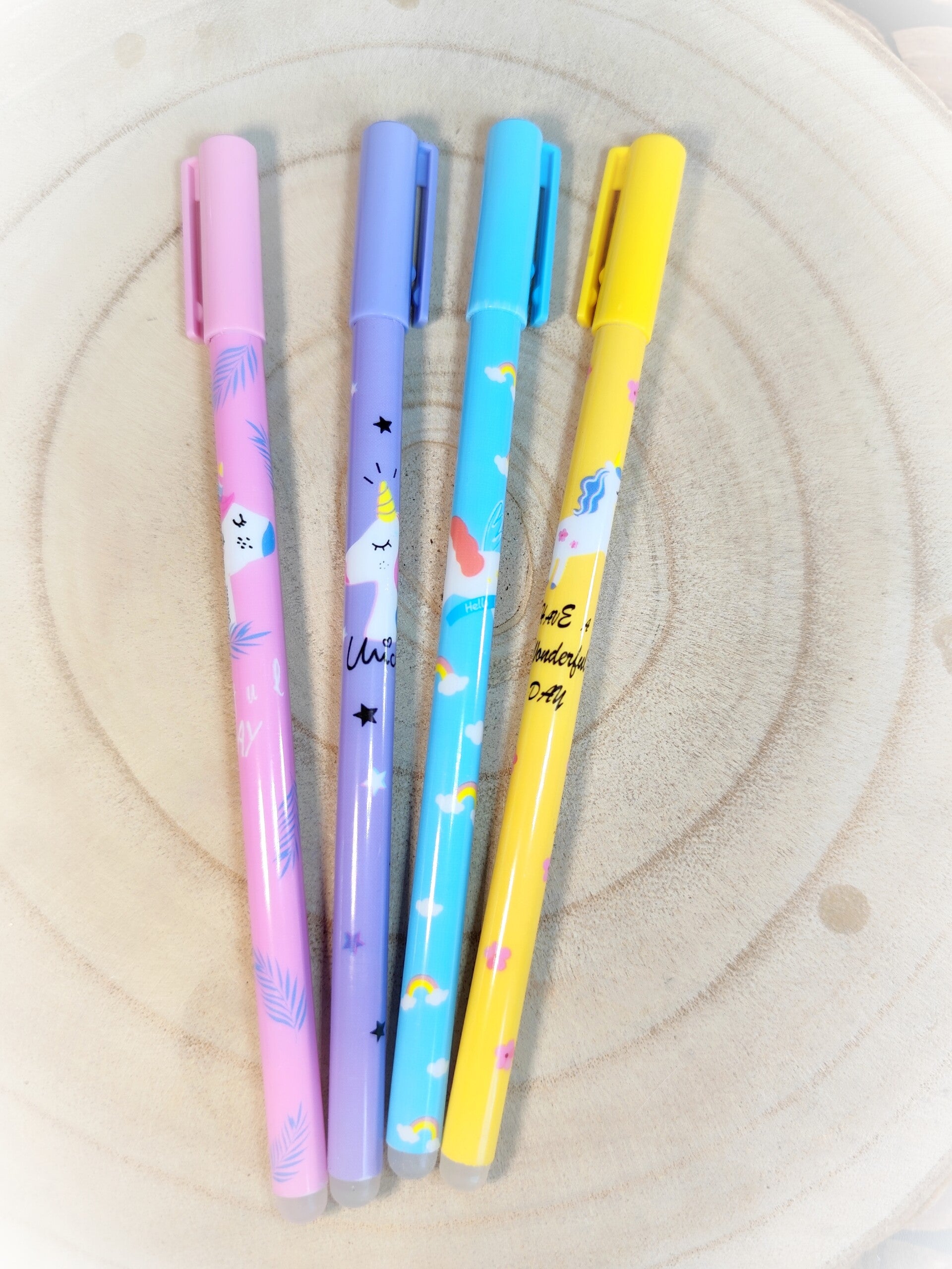 Stylos à friction licorne imprimé
