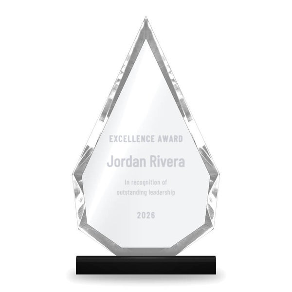 Faceted Arrowhead Glass Award