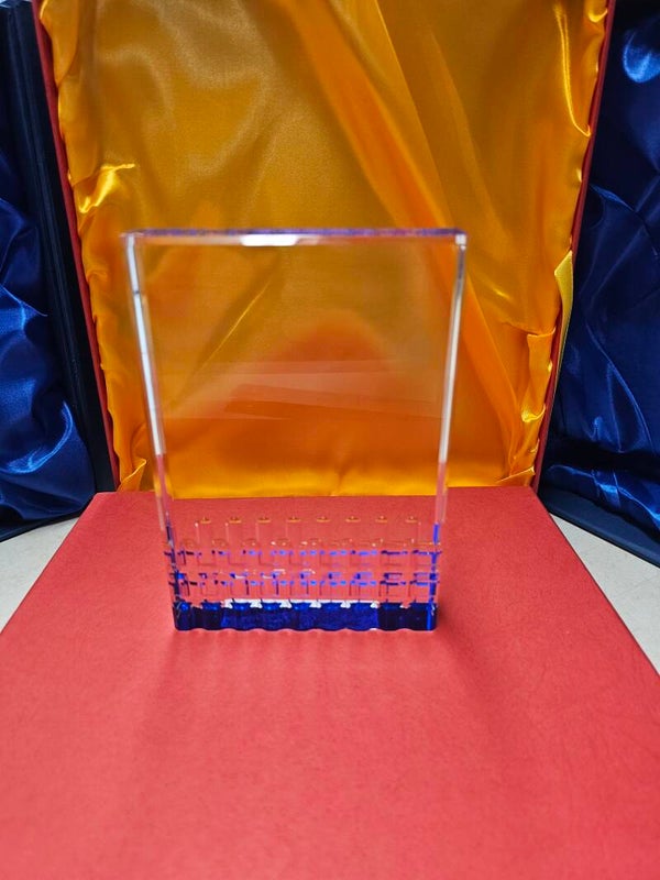 6" Blue mirage rectangle acrylic