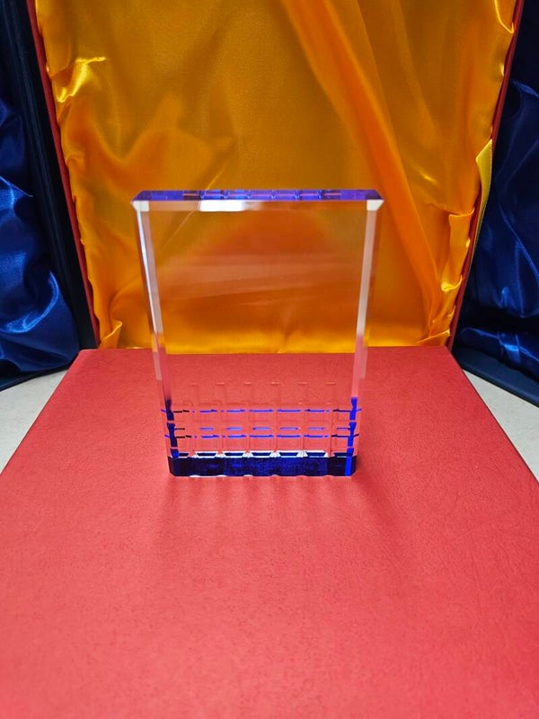 5" Blue mirage rectangle acrylic