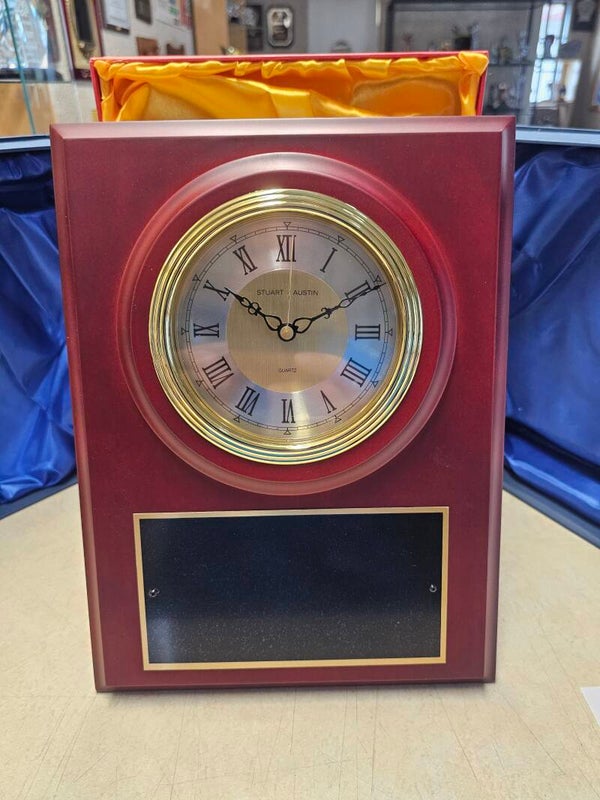 Cherry Finish Clock with 3 Hand Movement