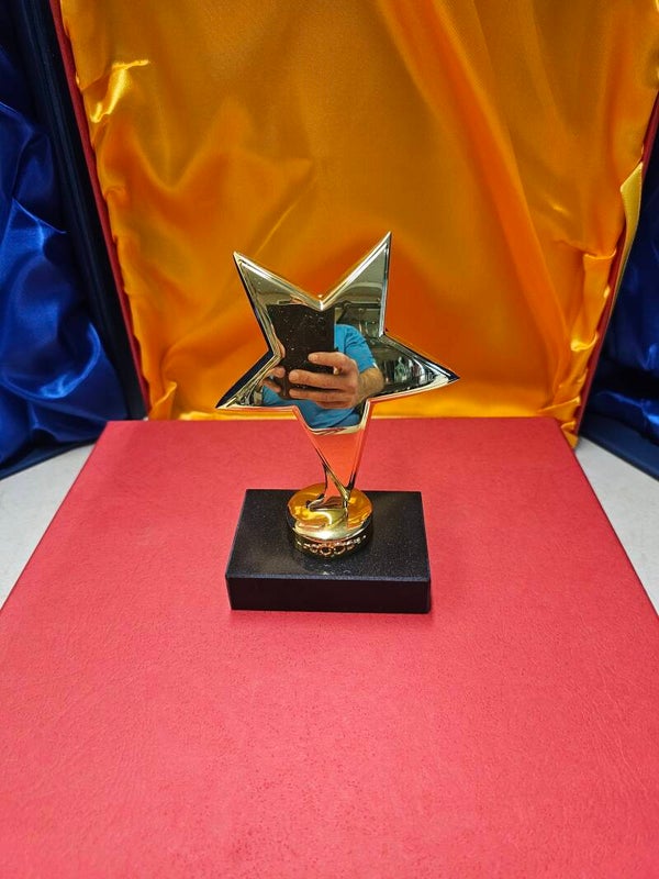 Gold Shining Star Solid Metal Figure