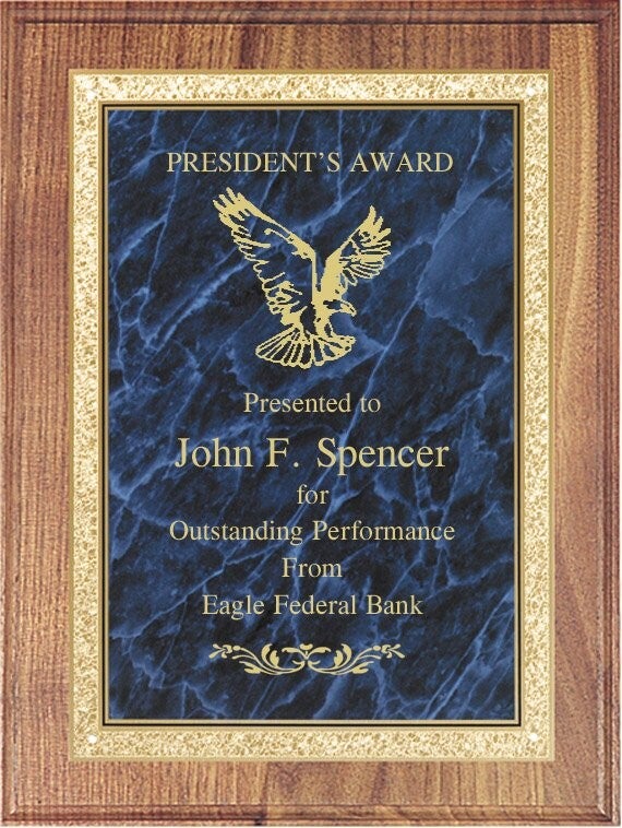 Walnut Plaque with Color Plate