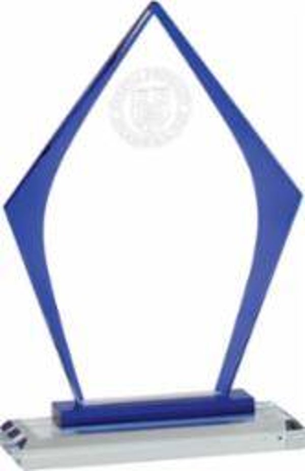 Arrowhead Crystal Award with Colored Trim