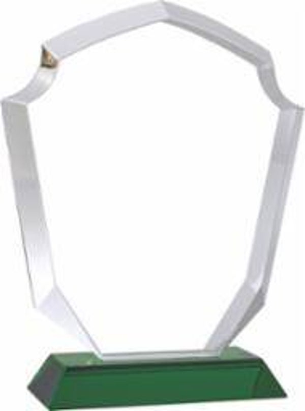 Keystone Crystal Award with Green Base
