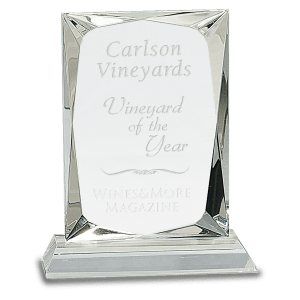 Crystal Rectangle on Clear Base