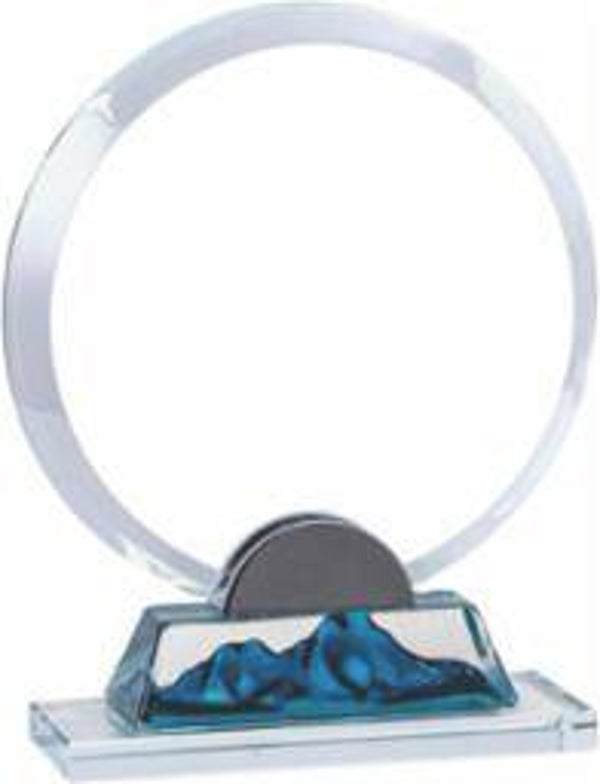 Crystal Ring Award with Mountain Peak Base