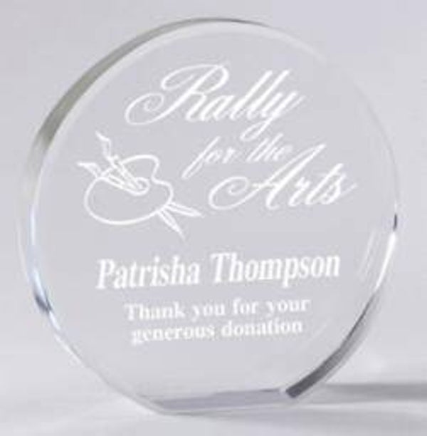 Free-Standing Glass Circle Award