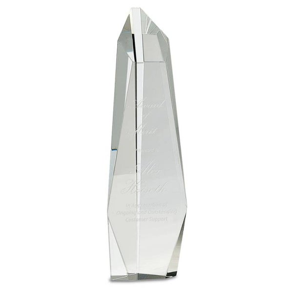 12" Crystal Facet Slant-Top Tower