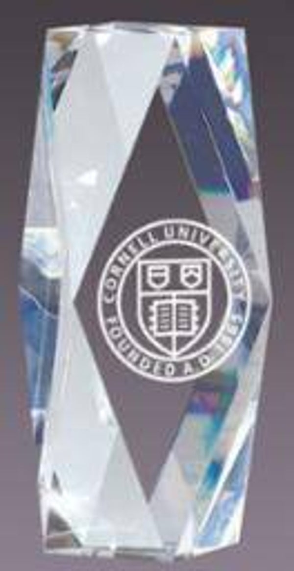Crystal Faceted Diamond Tower Award