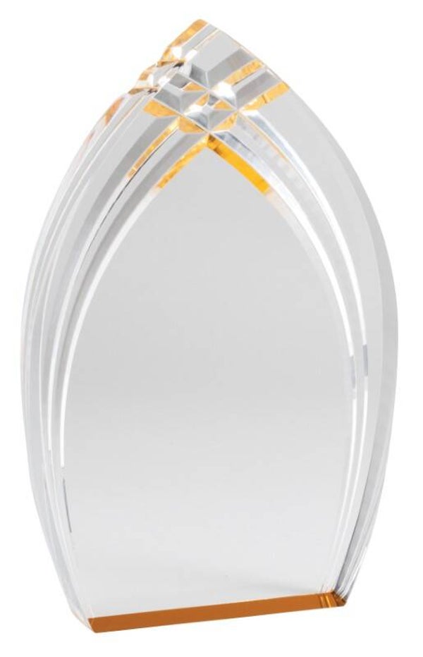 Gold Etched Arch Acrylic Award