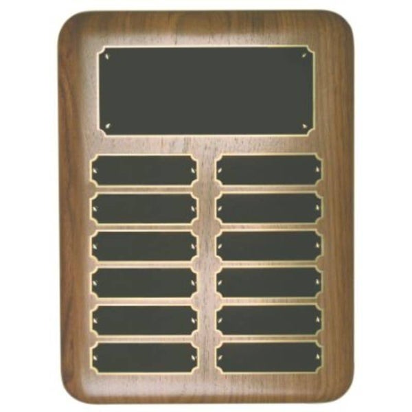 Walnut Elliptical Edge Perpetual Plaque