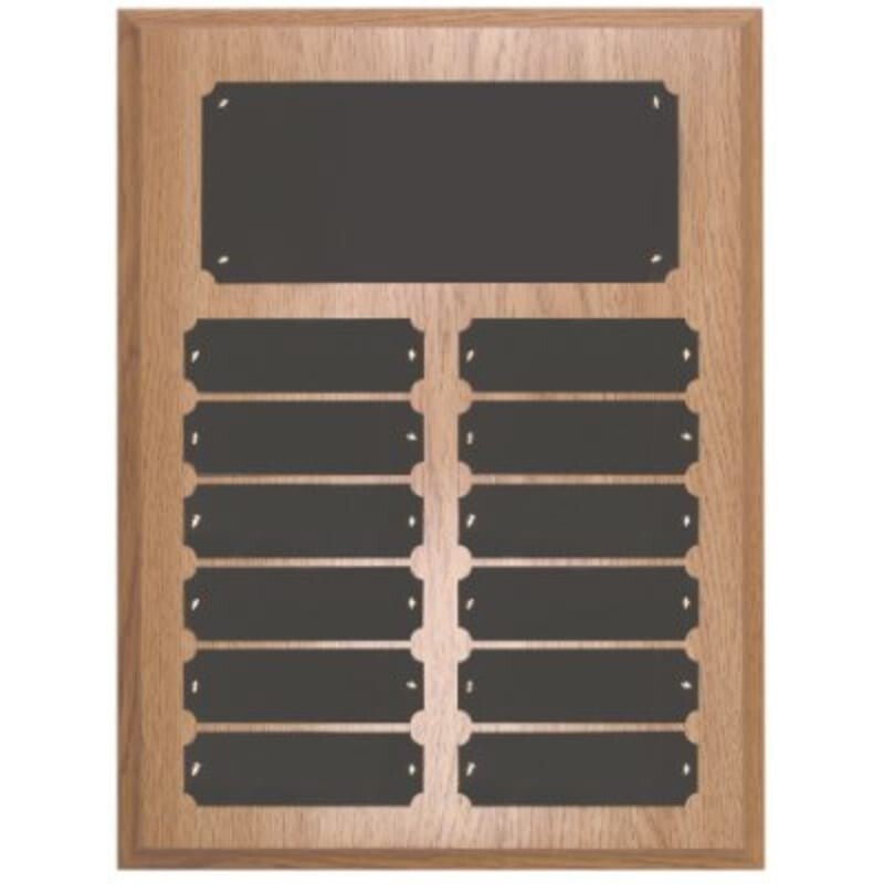 Oak Finish Completed Perpetual Plaque