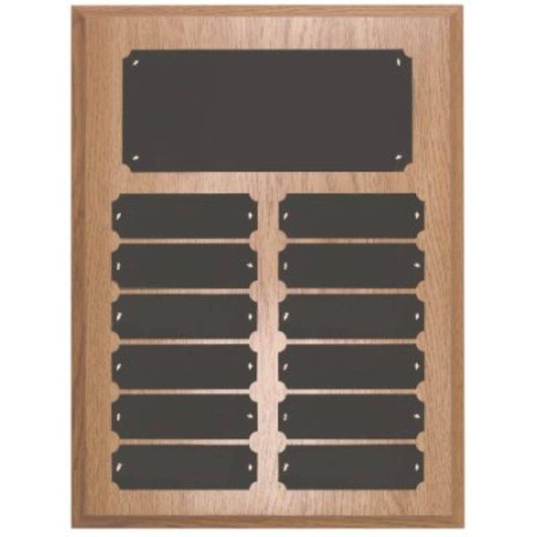 Oak Finish Completed Perpetual Plaque