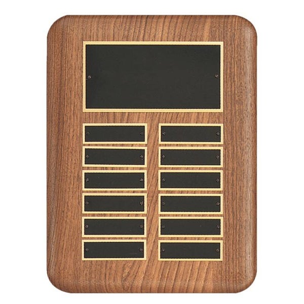 American Walnut Perpetual Plaque with Header Plate