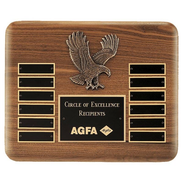 American Walnut Eagle Casting Perpetual Plaque