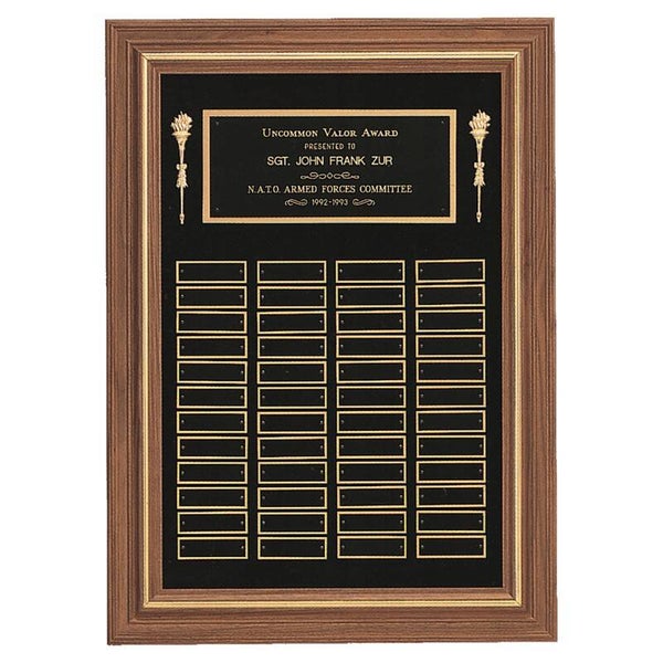 American Walnut 18" x 25" Perpetual Plaque