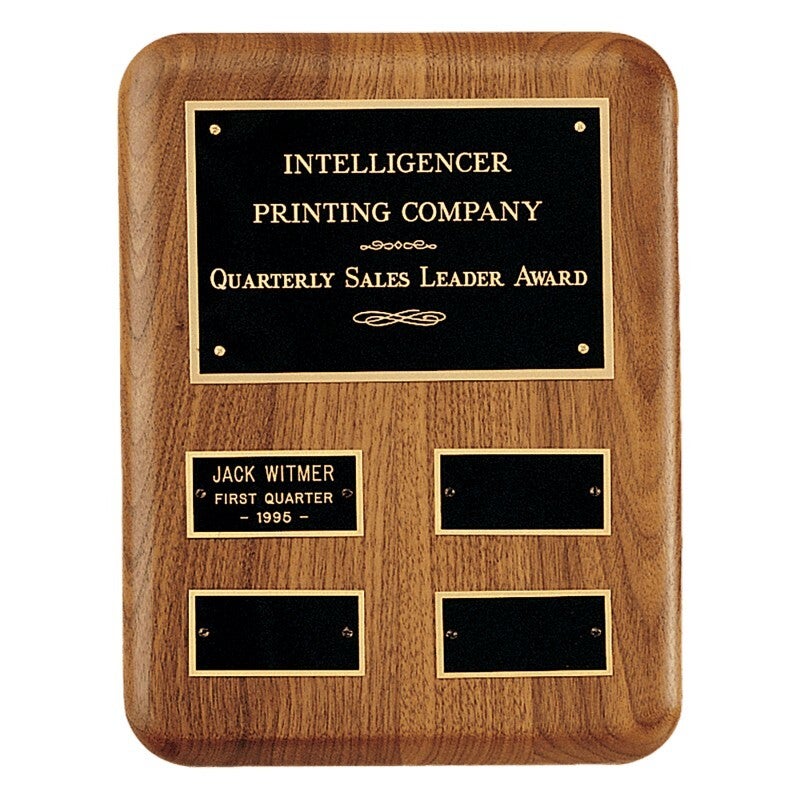 American Walnut Quarterly Award Perpetual Plaque