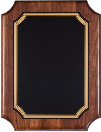 Walnut Notched Corner Plaque