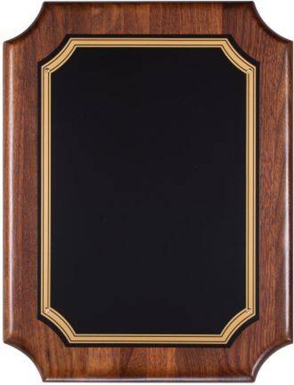 Walnut Notched Corner Plaque
