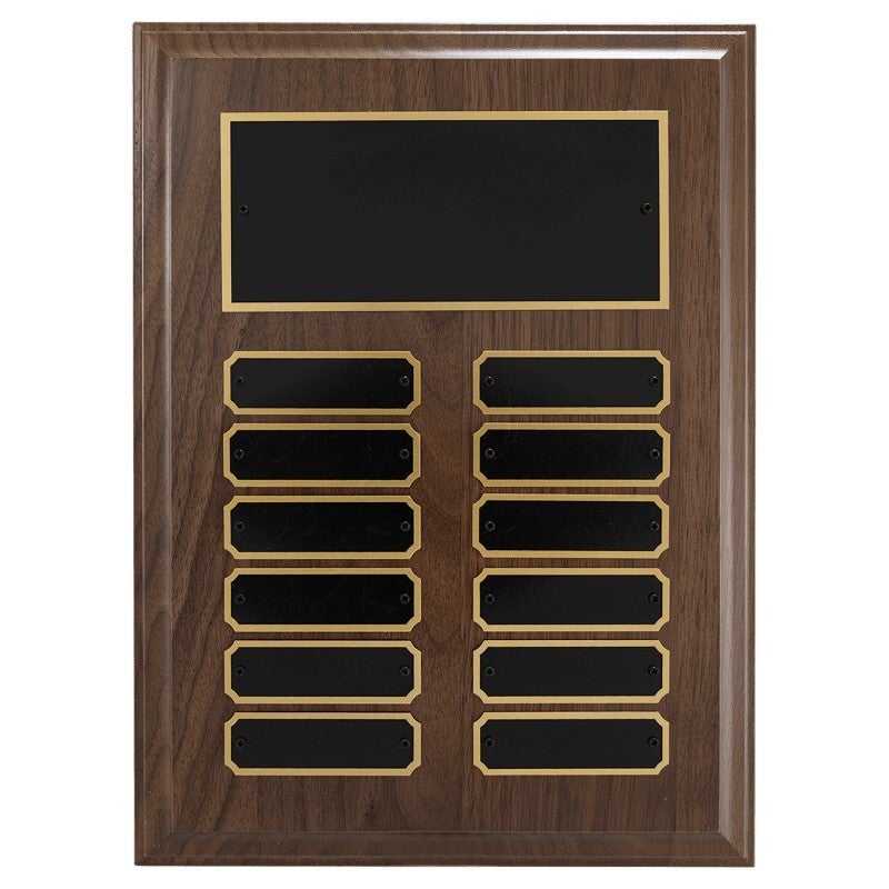 Walnut Step-Edge Perpetual Plaque