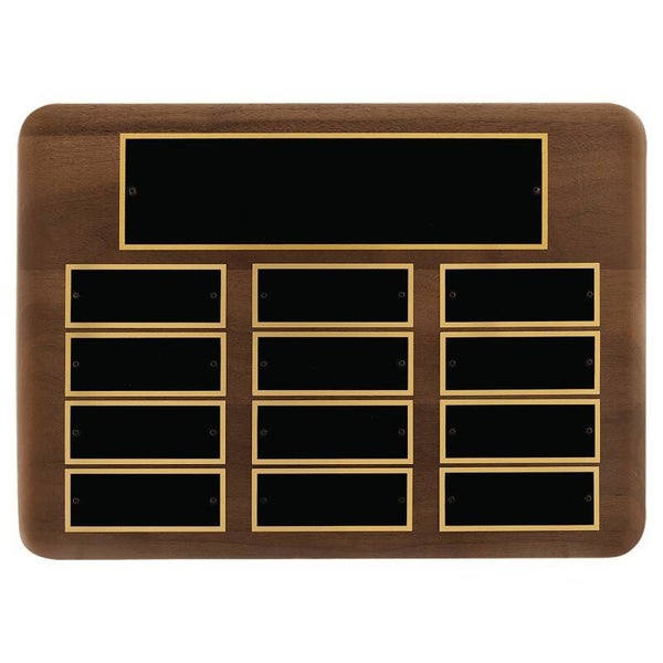 American Walnut Perpetual Plaque - Extra Large Plates