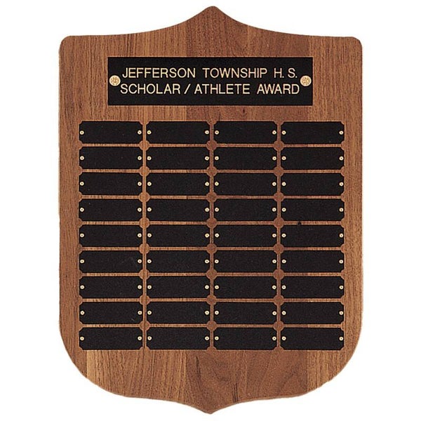 American Walnut Perpetual Plaque - 7/8" x 2 1/2" Plates