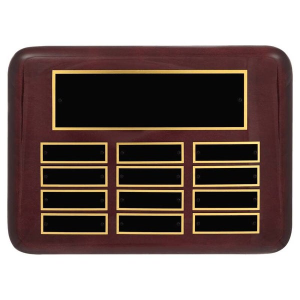 Rosewood Piano Perpetual Plaque - Black Brass Plates
