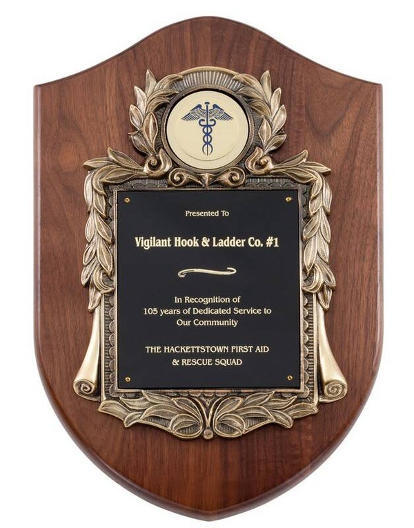 Walnut Plaque with Medallion Casting