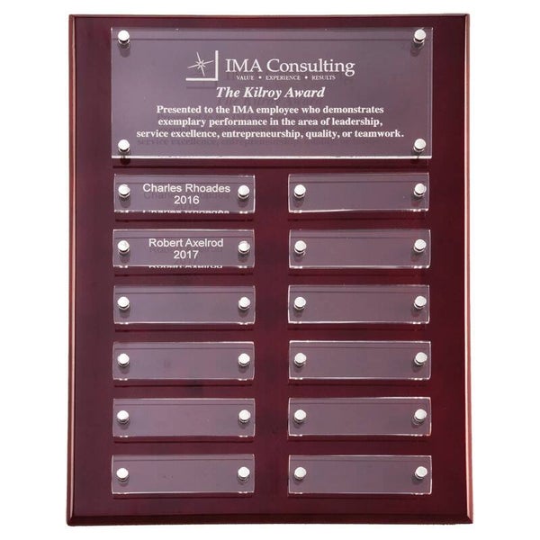 Rosewood High Gloss Perpetual Plaque - Acrylic Plates