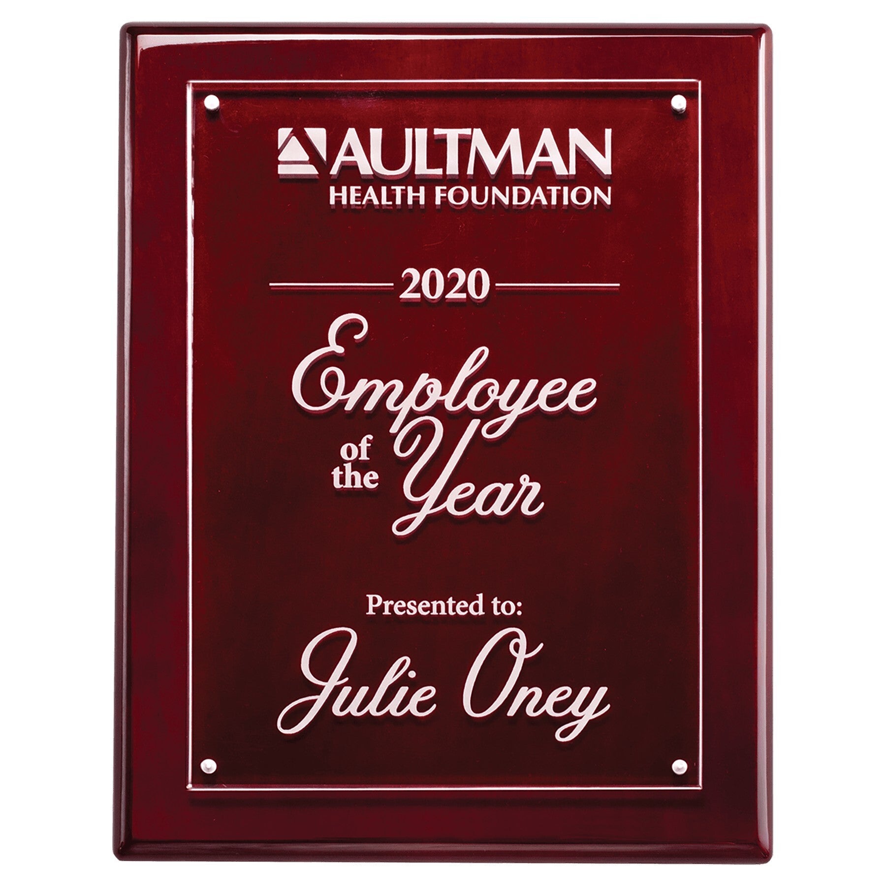 Rosewood High Gloss Plaque with Acrylic Plate