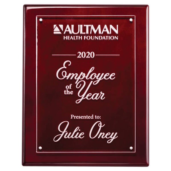 Rosewood High Gloss Plaque with Acrylic Plate