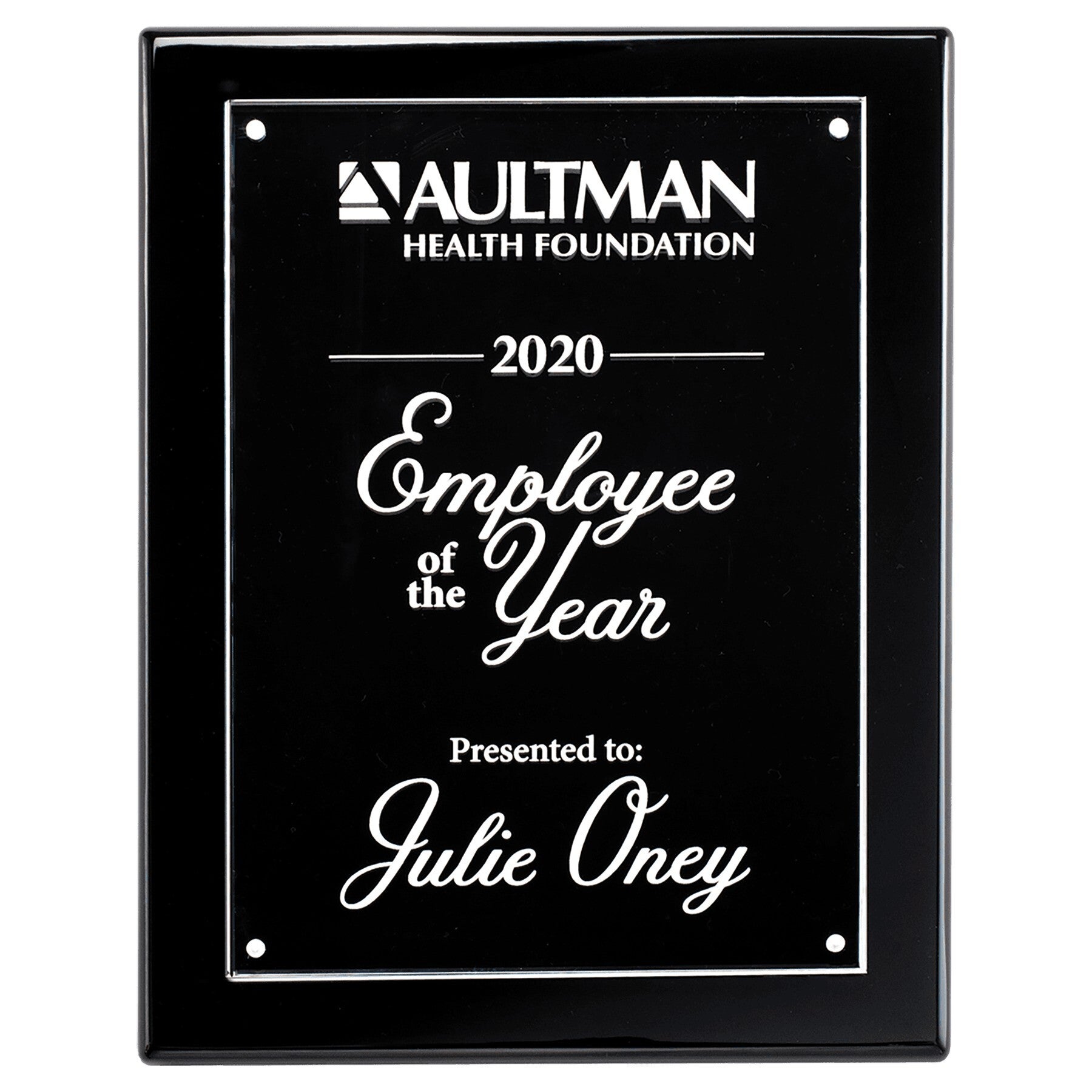 Black High Gloss Plaque with Acrylic Plate