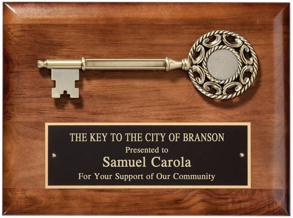 Walnut Key to the City Plaque