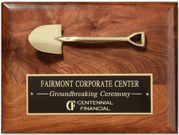 Walnut Groundbreaking Shovel Plaque