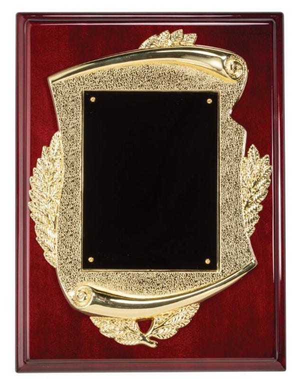 Rosewood Plaque with Gold Frame