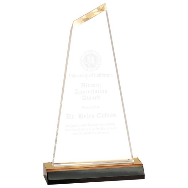Reflection Optima Gold Acrylic Award