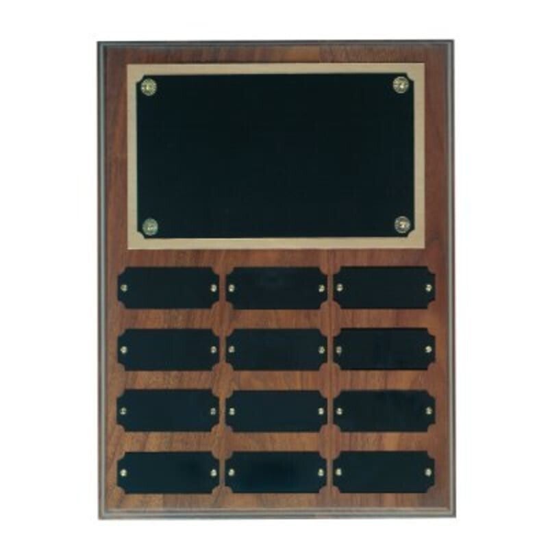 Genuine Walnut Completed Perpetual Plaque