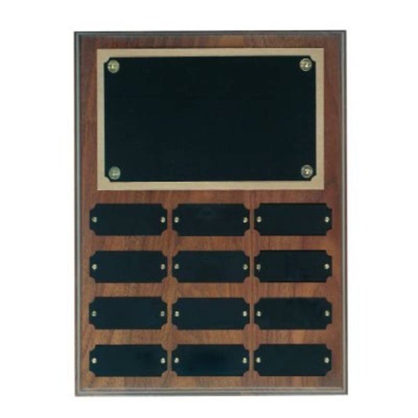 Genuine Walnut Completed Perpetual Plaque
