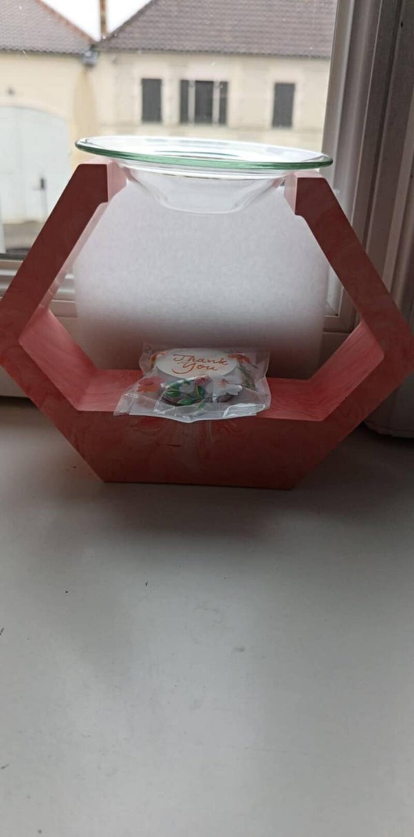 Brule parfum marbré rose et blanc