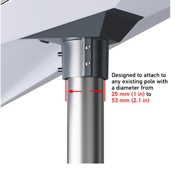Starlink 3 Pipe Adapter, Pole Mount Adapter Mounting Kit, Compatible with STARLINK Standard Dish, V3 Kickstand Dishy, Pipe Not Included