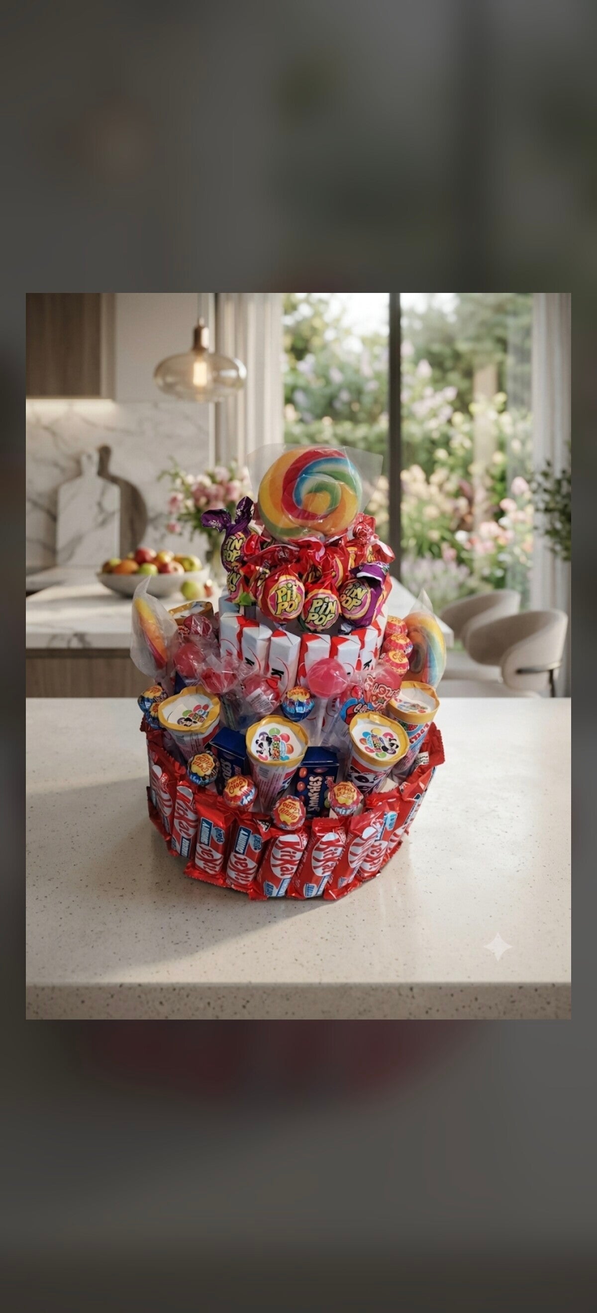 snoeptaart van kinder,lolly's en smarties