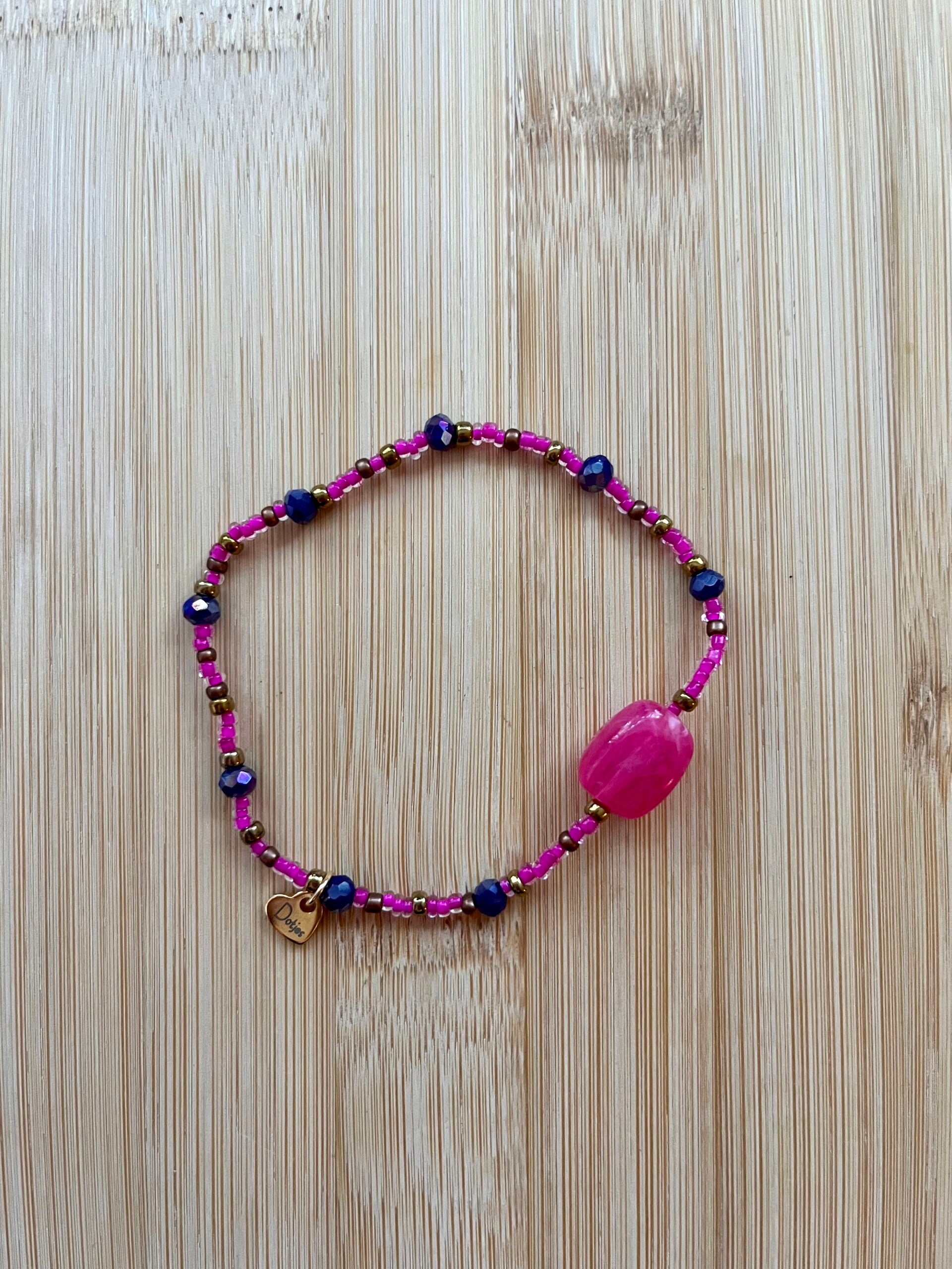 Kralenarmband Fijn Kraal roze