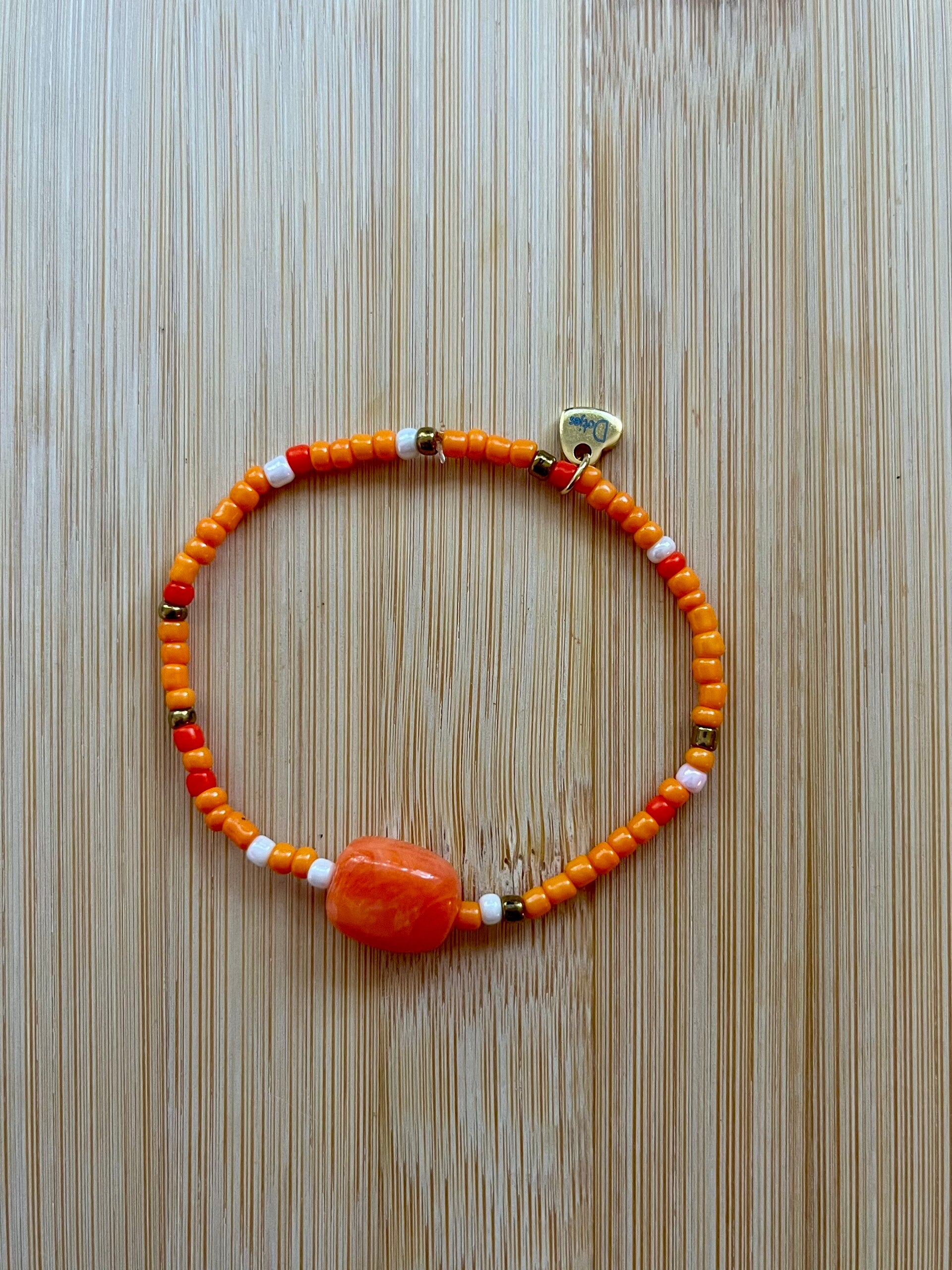 Kralenarmband Fijn Kraal oranje