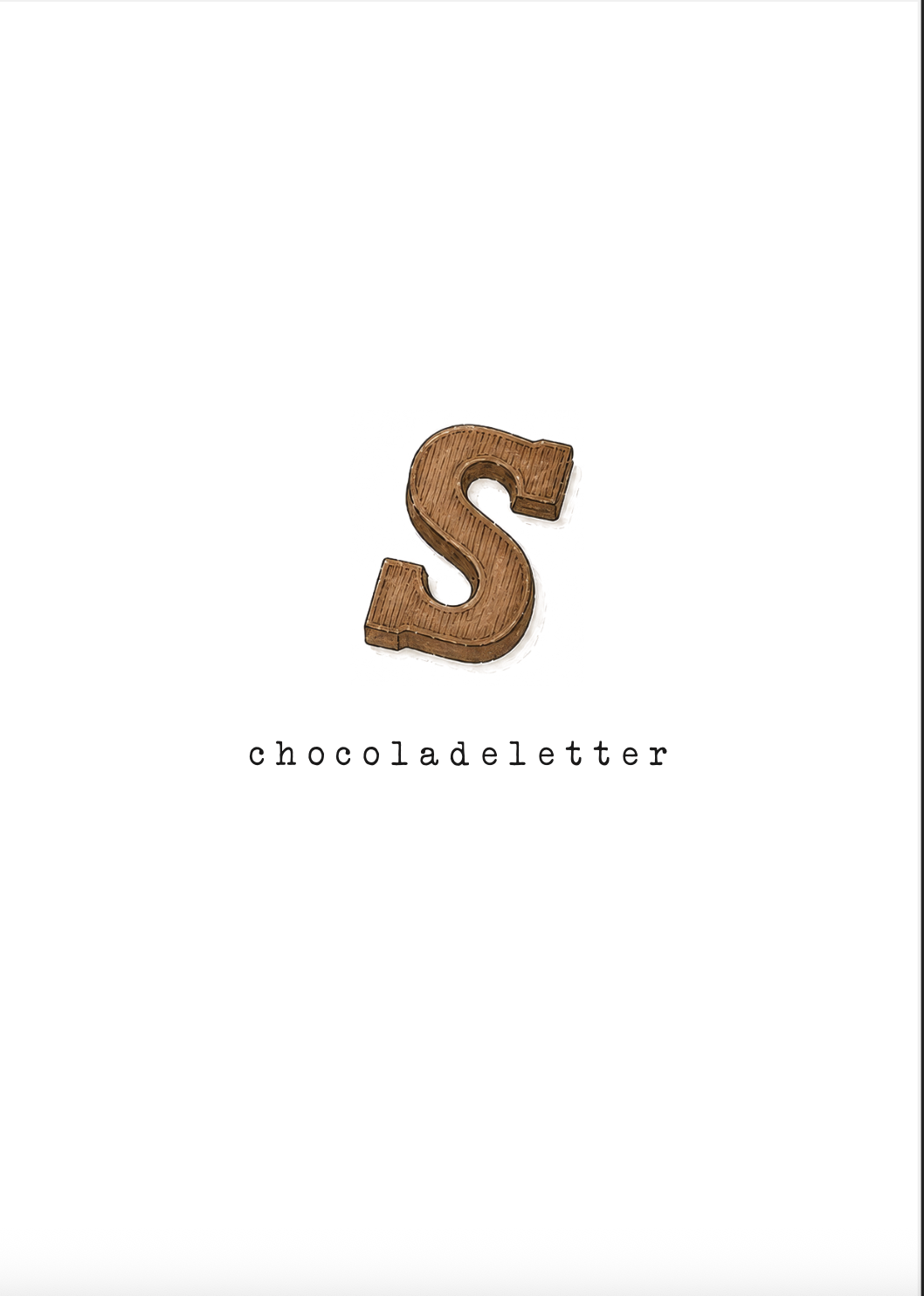Kaart Chocolade Letter