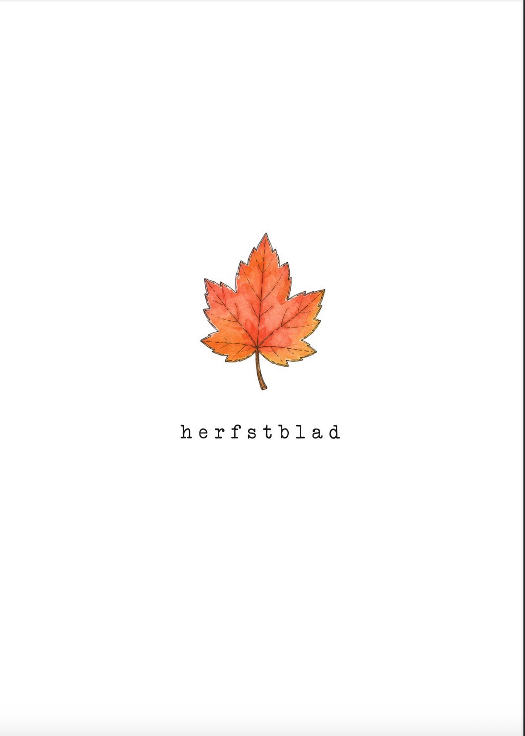 Kaart Herfstblad